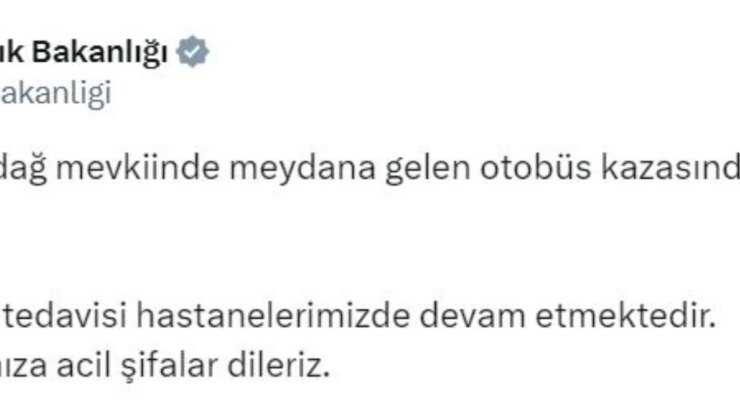 Sıhhat Bakanlığı’ndan Malatya’daki Otobüs Kazası Hakkında Açıklama