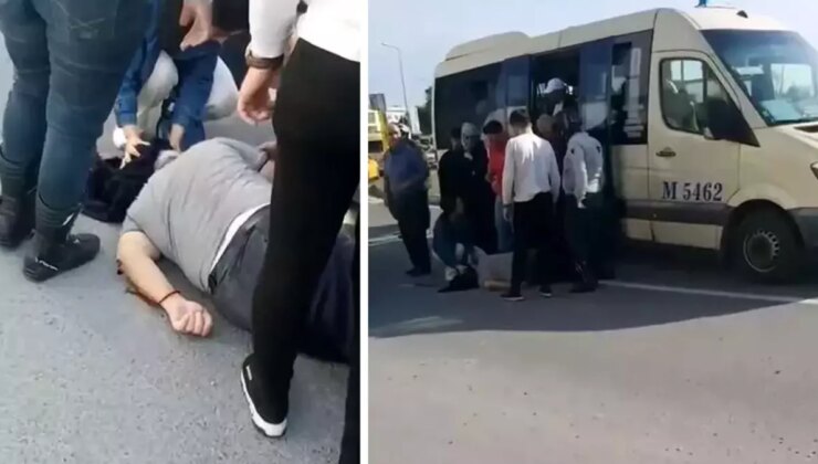 Dolmuşun kapısı ansızın açılınca yolcu yere kapaklandı, sürücü ardına bile bakmadı