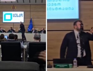 Gürcistan’da Seçim Kurulu Lideri’ne boyalı akın