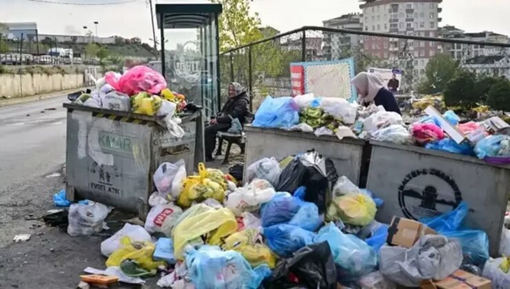 Maltepe’de emekçiler grev kararı aldı, sokaklarda çöp yığınları oluştu